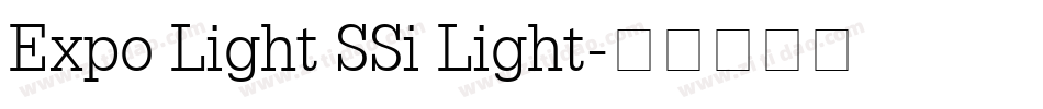 Expo Light SSi Light字体转换